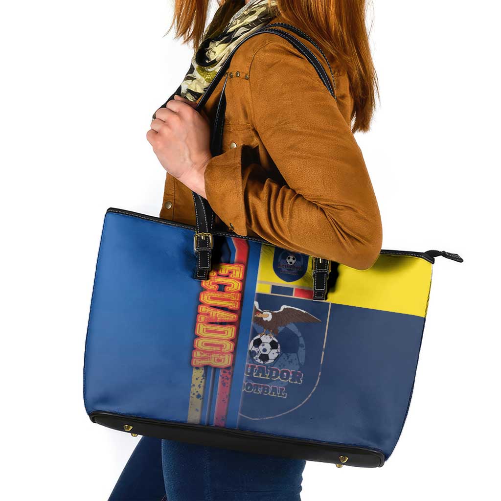 Ecuador Football Leather Tote Bag La Tricolor Soccer - Road To Champion - Wonder Print Shop