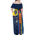 Ecuador Football Off Shoulder Maxi Dress La Tricolor Soccer - Road To Champion - Wonder Print Shop