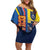 Ecuador Football Off Shoulder Short Dress La Tricolor Soccer - Road To Champion - Wonder Print Shop