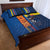 Ecuador Football Quilt Bed Set La Tricolor Soccer - Road To Champion - Wonder Print Shop