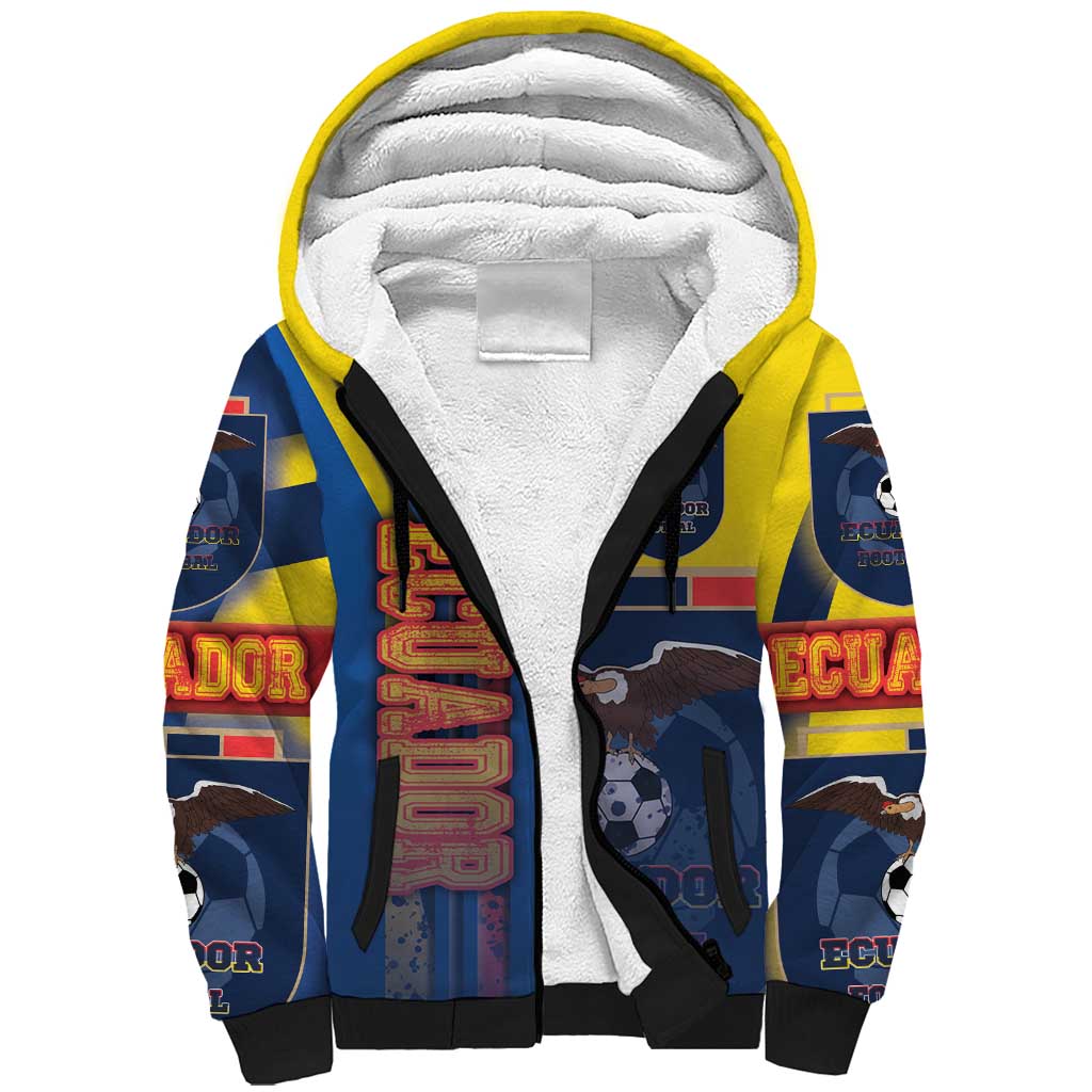 Ecuador Football Sherpa Hoodie La Tricolor Soccer - Road To Champion - Wonder Print Shop