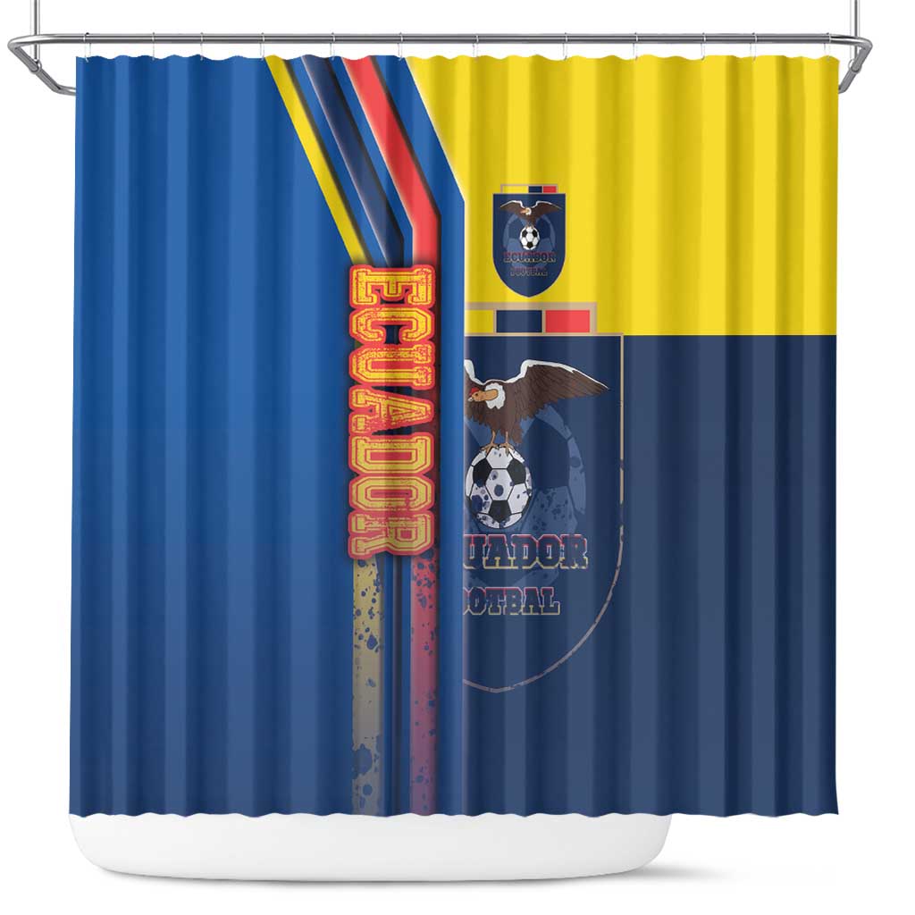 Ecuador Football Shower Curtain La Tricolor Soccer - Road To Champion