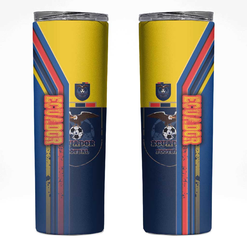 Ecuador Football Skinny Tumbler La Tricolor Soccer - Road To Champion