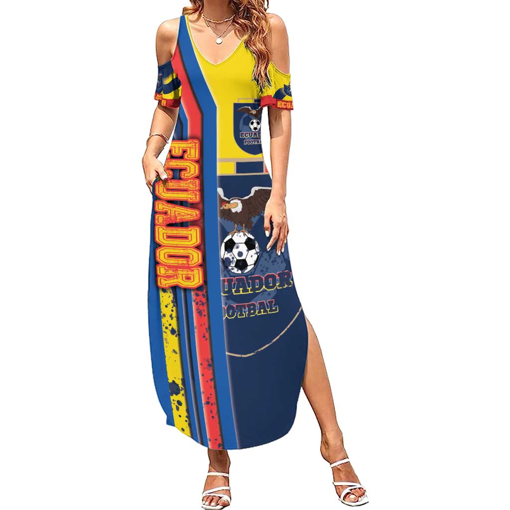 Ecuador Football Summer Maxi Dress La Tricolor Soccer - Road To Champion - Wonder Print Shop