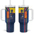 Ecuador Football Tumbler With Handle La Tricolor Soccer - Road To Champion