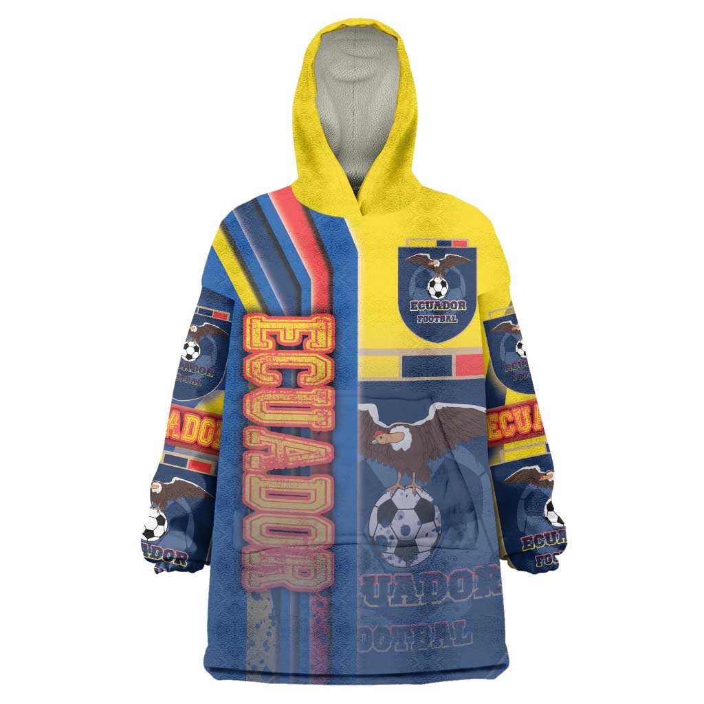 Ecuador Football Wearable Blanket Hoodie La Tricolor Soccer - Road To Champion DT03