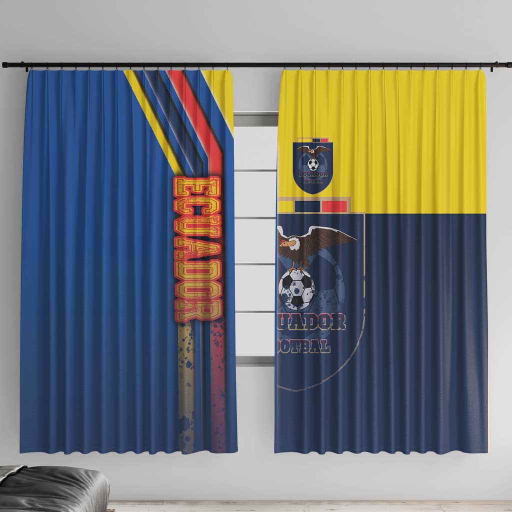 Ecuador Football Window Curtain La Tricolor Soccer - Road To Champion - Wonder Print Shop