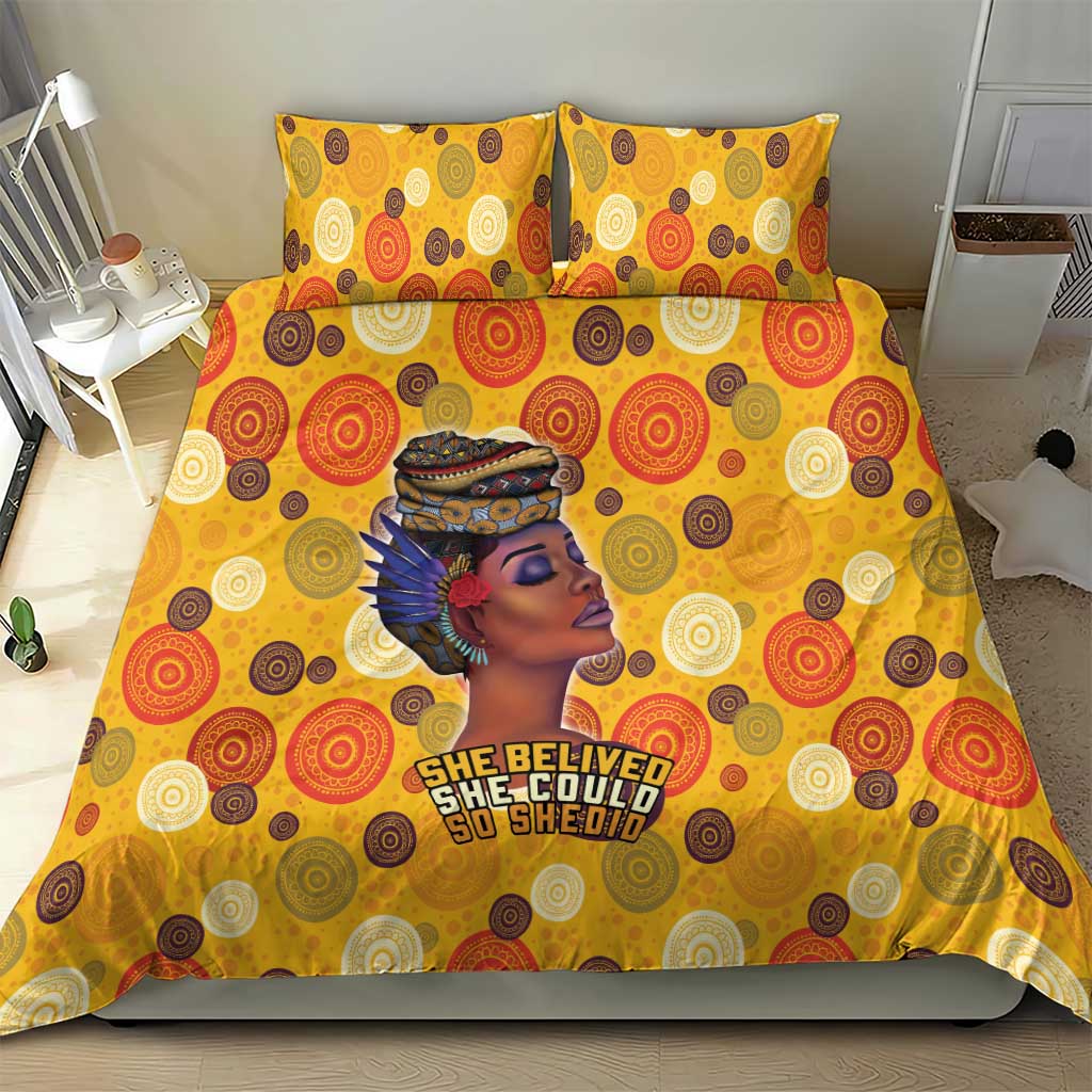 African She Believed Bedding Set She Could So She Did