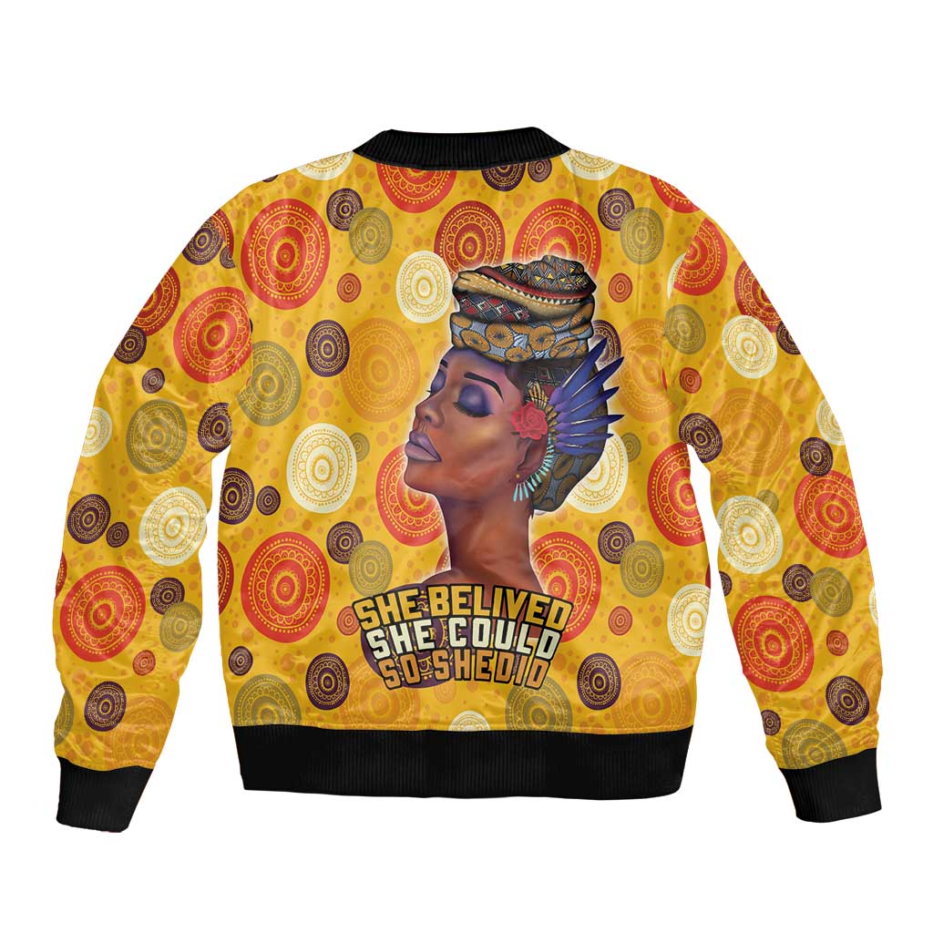African She Believed Bomber Jacket She Could So She Did