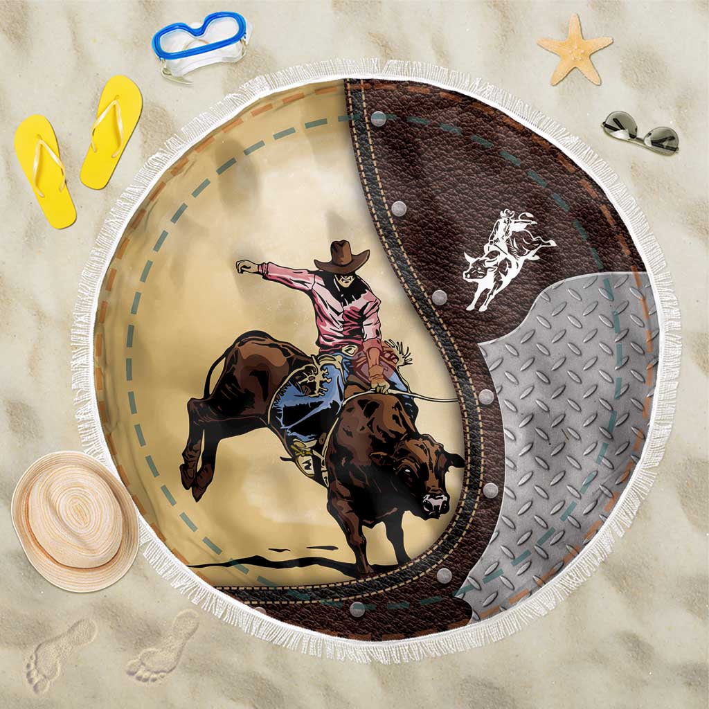 Name Bull Riding Beach Blanket Cowboy Courage Rodeo