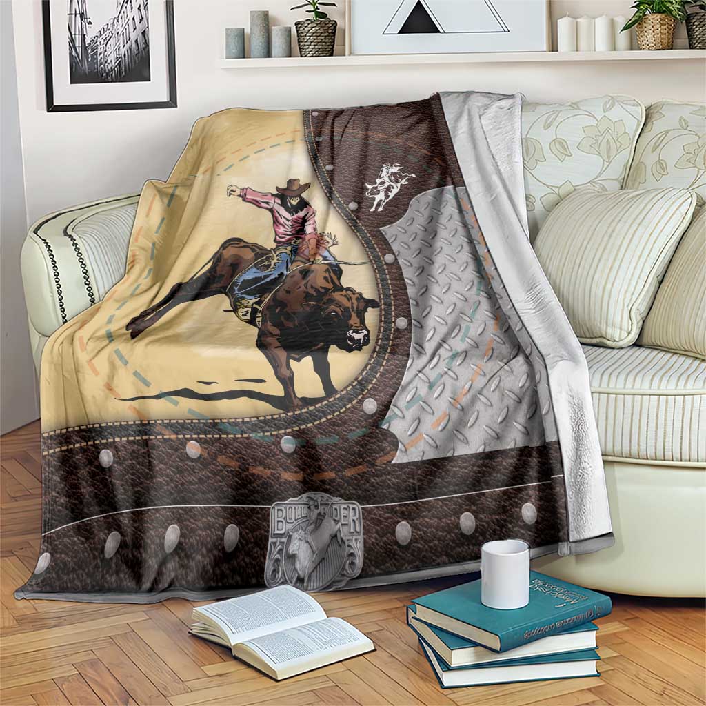 Name Bull Riding Blanket Cowboy Courage Rodeo