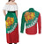 Bulgaria Lion Couples Matching Off Shoulder Maxi Dress and Long Sleeve Button Shirt Bulgarian Coat Of Arms