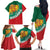 Bulgaria Lion Family Matching Off The Shoulder Long Sleeve Dress and Hawaiian Shirt Bulgarian Coat Of Arms