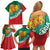 Bulgaria Lion Family Matching Off Shoulder Short Dress and Hawaiian Shirt Bulgarian Coat Of Arms