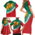 Bulgaria Lion Family Matching Short Sleeve Bodycon Dress and Hawaiian Shirt Bulgarian Coat Of Arms