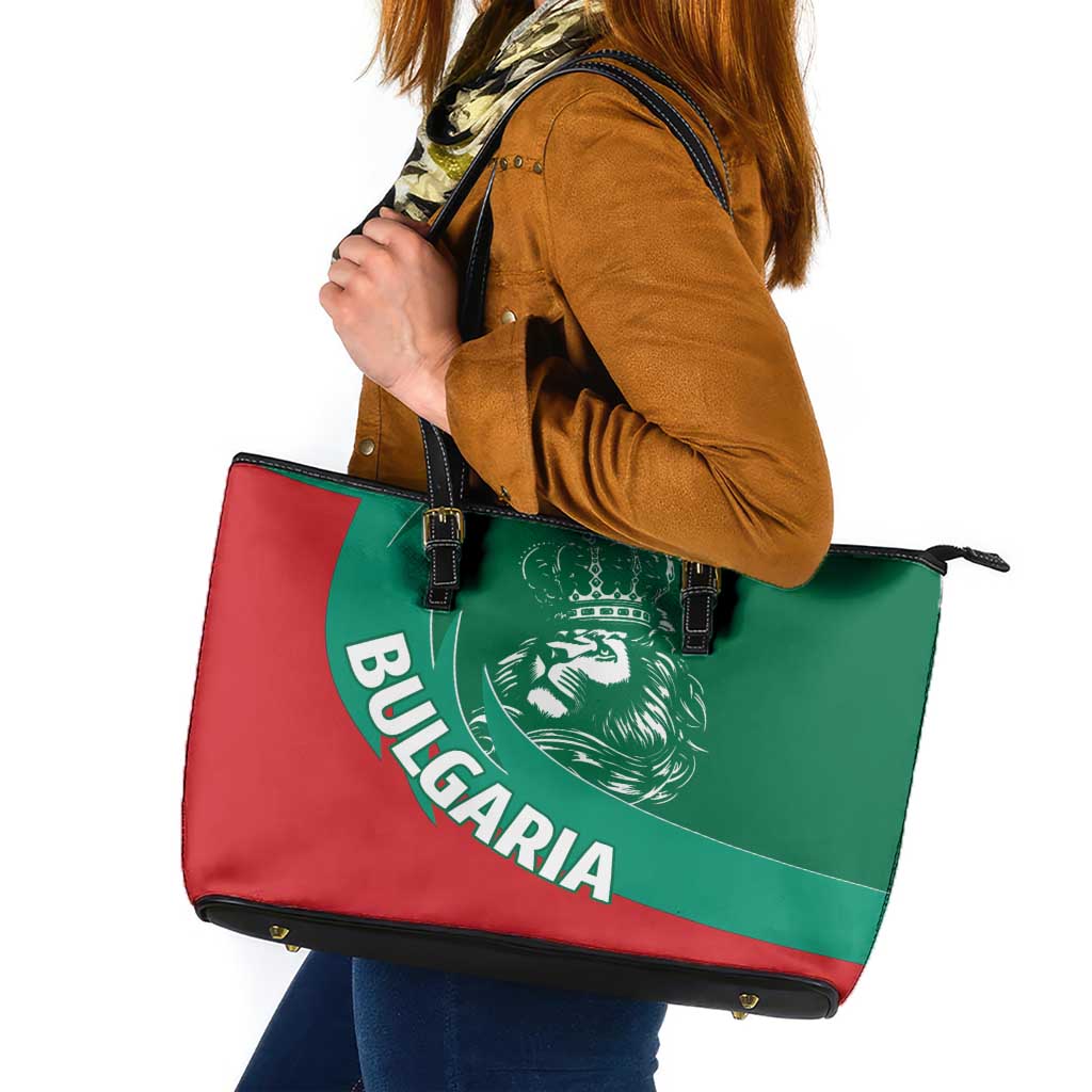 Bulgaria Lion Leather Tote Bag Bulgarian Coat Of Arms