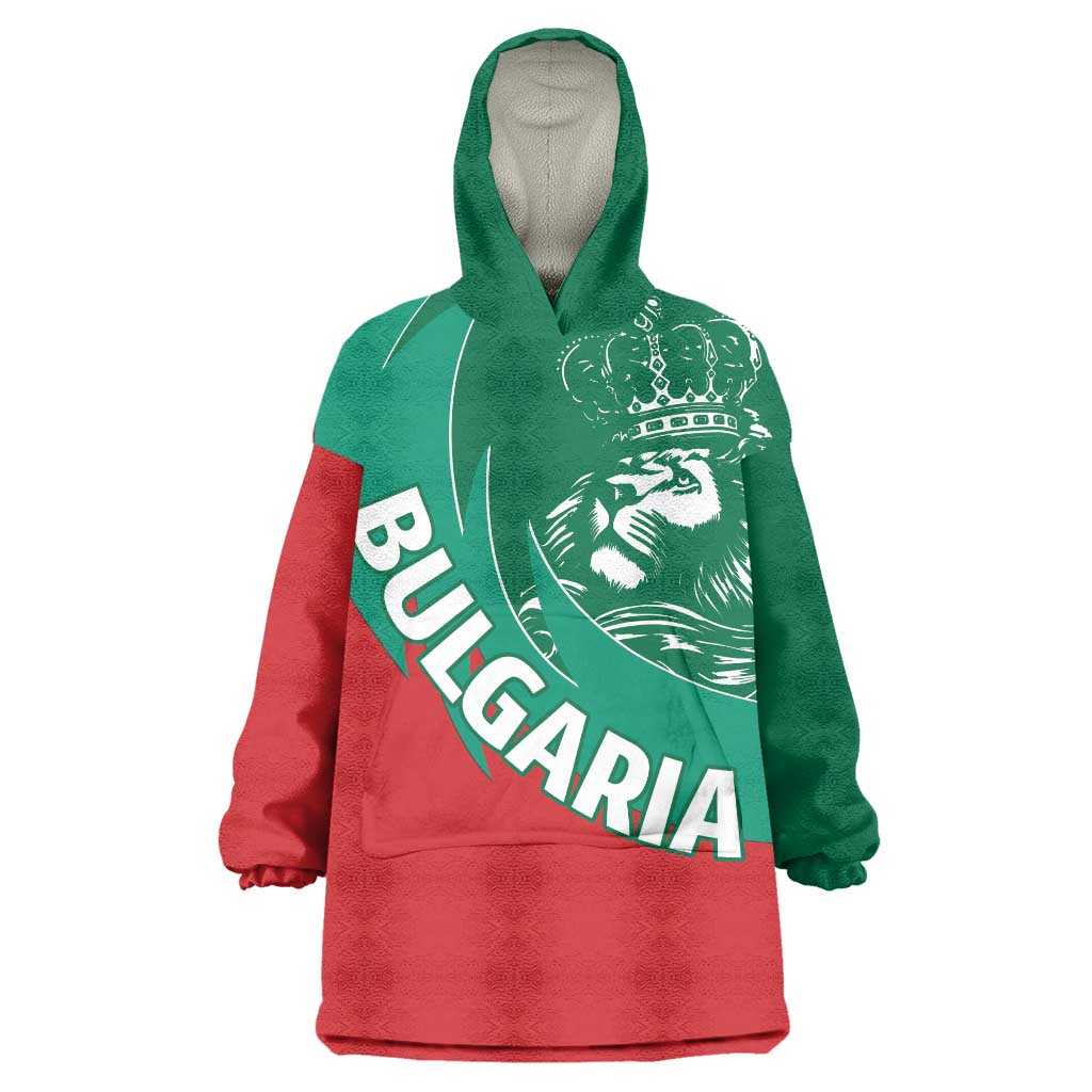 Bulgaria Lion Wearable Blanket Hoodie Bulgarian Coat Of Arms