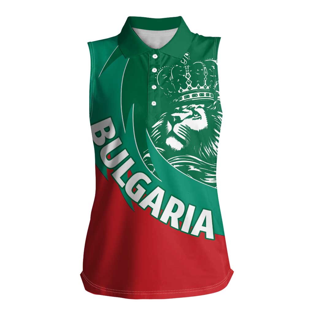 Bulgaria Lion Women Sleeveless Polo Shirt Bulgarian Coat Of Arms - Wonder Print Shop