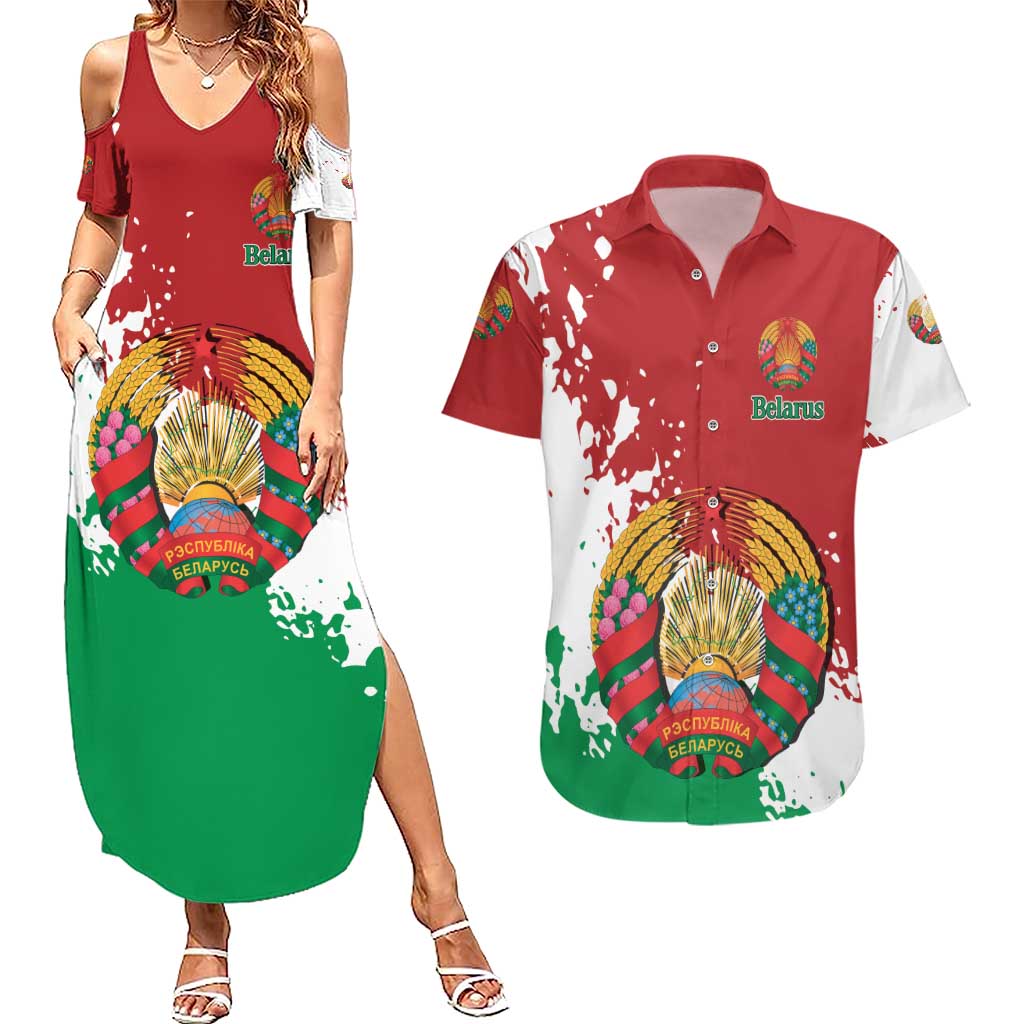 Personalized Belarus Couples Matching Summer Maxi Dress and Hawaiian Shirt Special Style