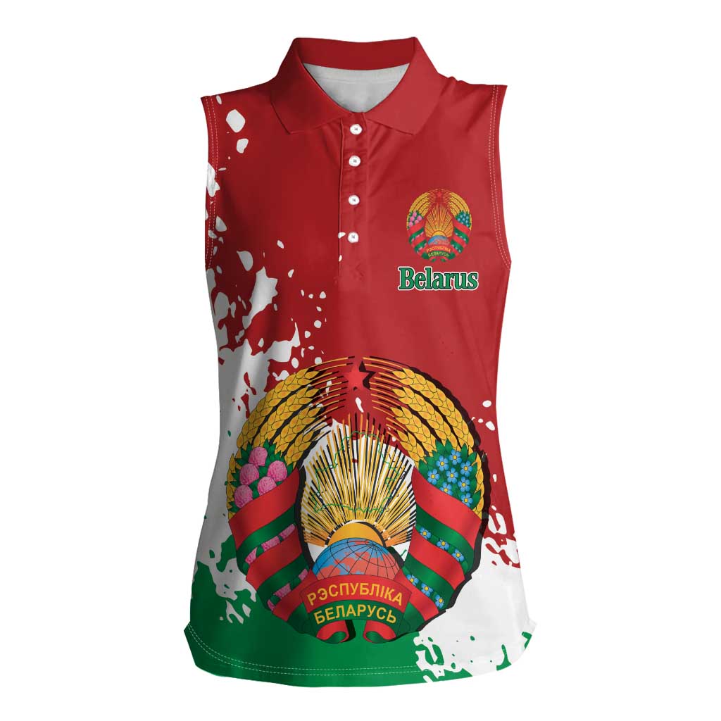 Personalized Belarus Women Sleeveless Polo Shirt Special Style - Wonder Print Shop