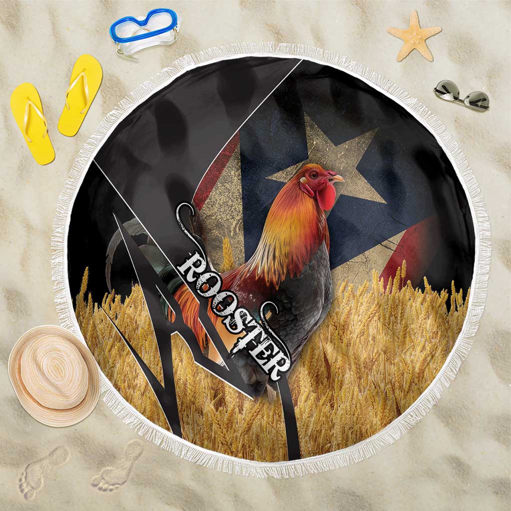 Puerto Rico Rooster Beach Blanket Gallo Boricua