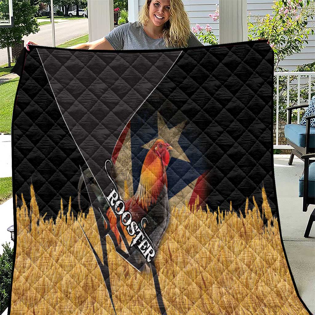 Puerto Rico Rooster Quilt Gallo Boricua