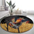 Puerto Rico Rooster Round Carpet Gallo Boricua