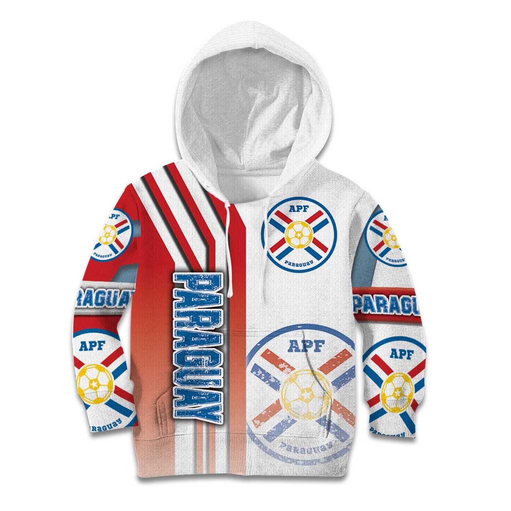 Paraguay Football Kid Hoodie La Albirroja Soccer - Road To Champion