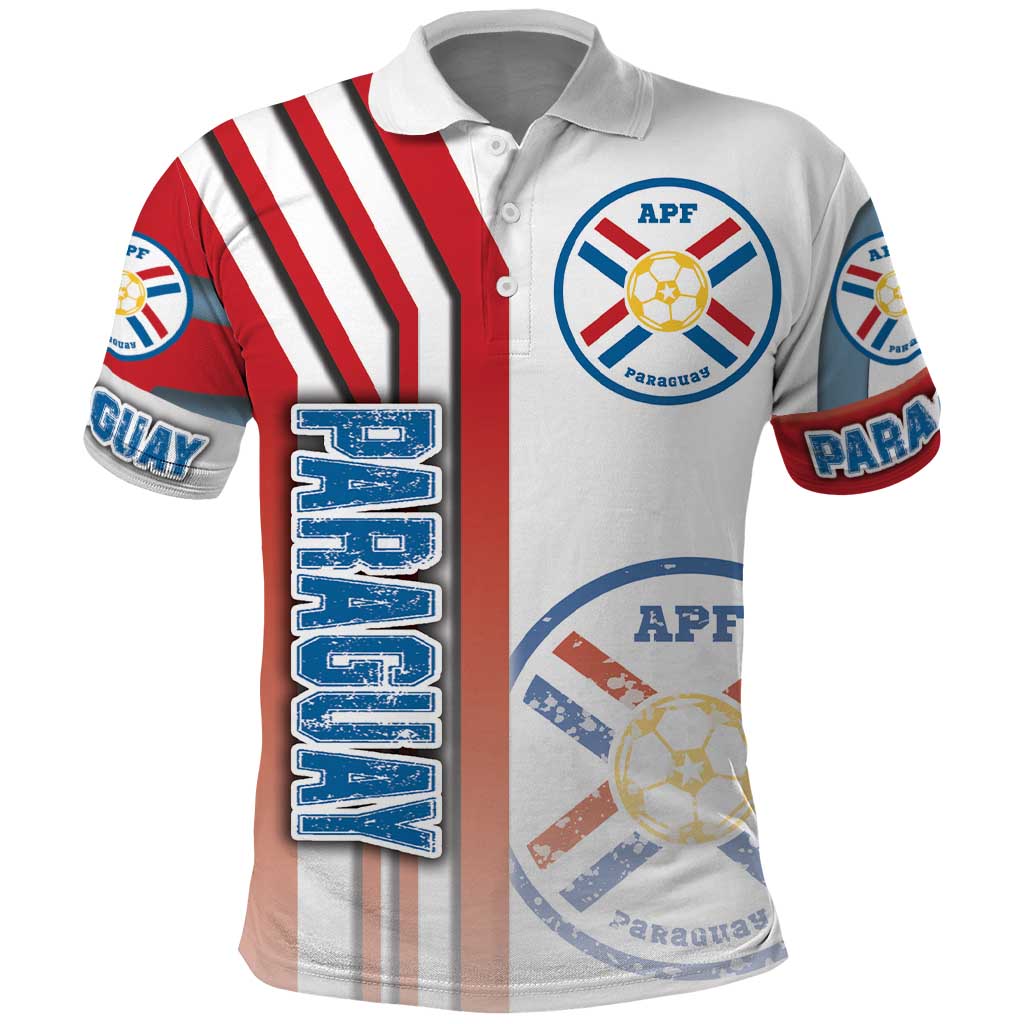 Paraguay Football Polo Shirt La Albirroja Soccer - Road To Champion