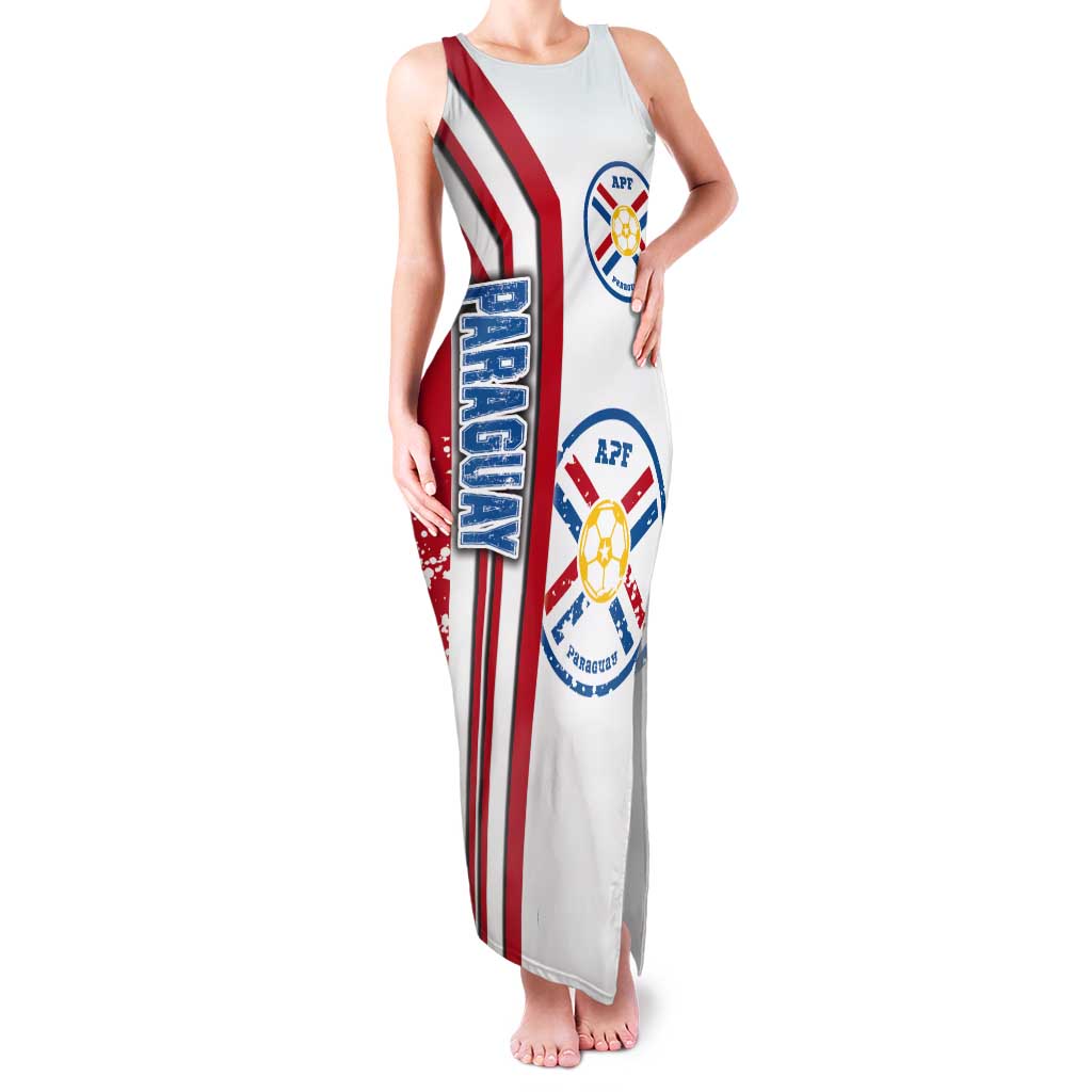 Paraguay Football Tank Maxi Dress La Albirroja Soccer - Road To Champion