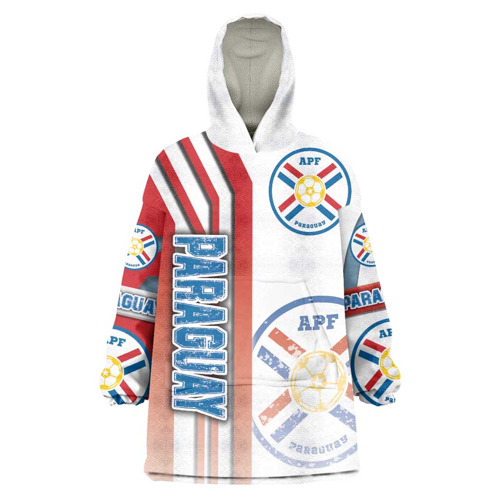 Paraguay Football Wearable Blanket Hoodie La Albirroja Soccer - Road To Champion