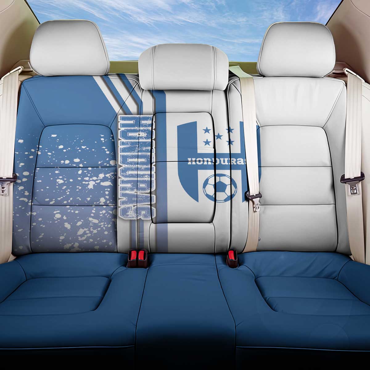 Honduras Football Back Car Seat Cover Los Catrachos Soccer - Road To Champion