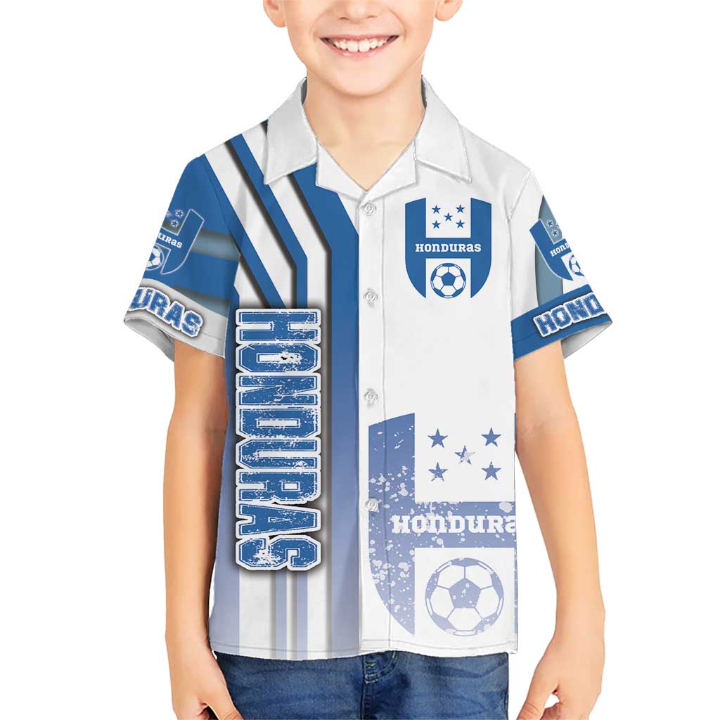 Honduras Football Kid Hawaiian Shirt Los Catrachos Soccer - Road To Champion