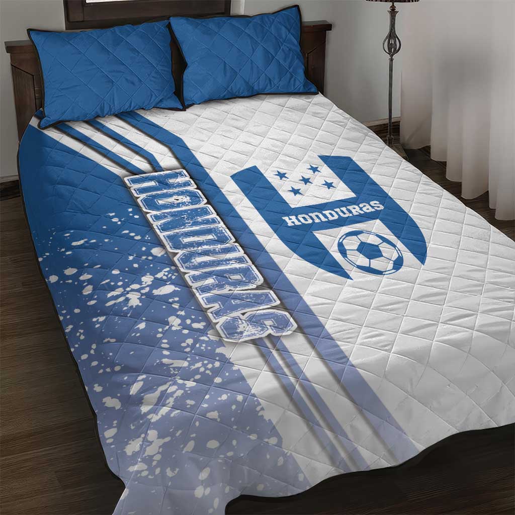 Honduras Football Quilt Bed Set Los Catrachos Soccer - Road To Champion