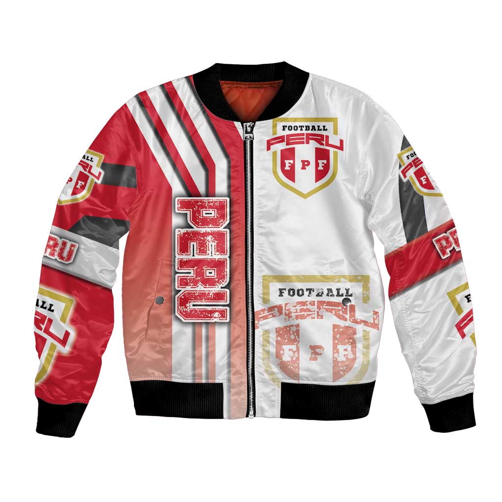 Peru Football Bomber Jacket La Bicolor Soccer - Road To Champion