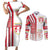 Peru Football Couples Matching Short Sleeve Bodycon Dress and Long Sleeve Button Shirt La Bicolor Soccer - Road To Champion