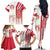 Peru Football Family Matching Off The Shoulder Long Sleeve Dress and Hawaiian Shirt La Bicolor Soccer - Road To Champion