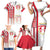 Peru Football Family Matching Short Sleeve Bodycon Dress and Hawaiian Shirt La Bicolor Soccer - Road To Champion