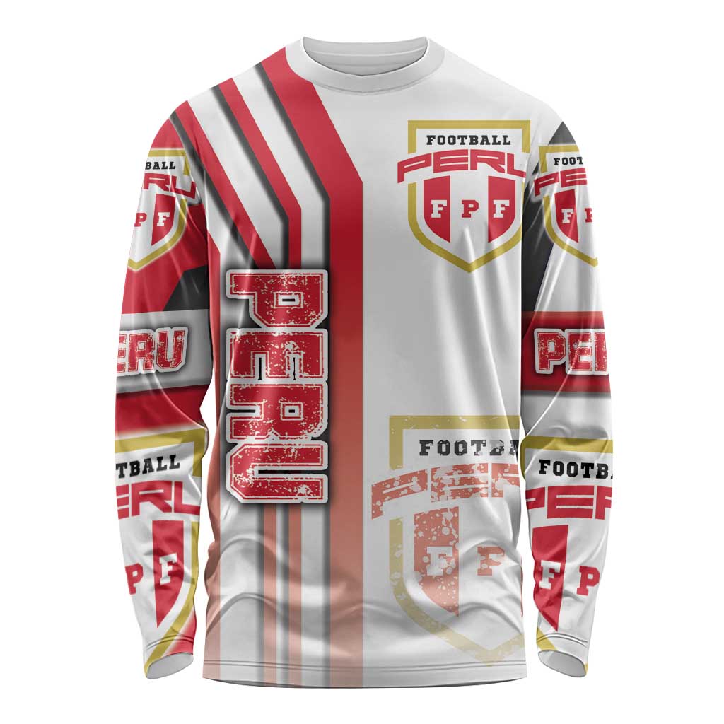 Peru Football Long Sleeve Shirt La Bicolor Soccer - Road To Champion