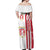 Peru Football Off Shoulder Maxi Dress La Bicolor Soccer - Road To Champion