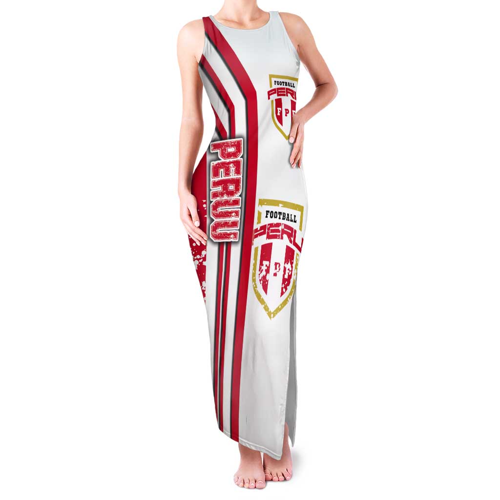 Peru Football Tank Maxi Dress La Bicolor Soccer - Road To Champion