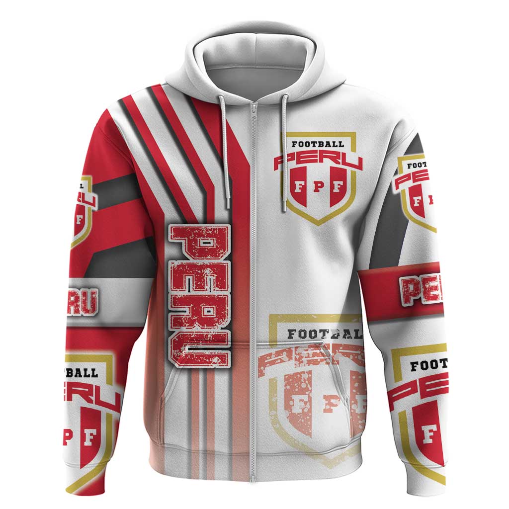 Peru Football Zip Hoodie La Bicolor Soccer - Road To Champion