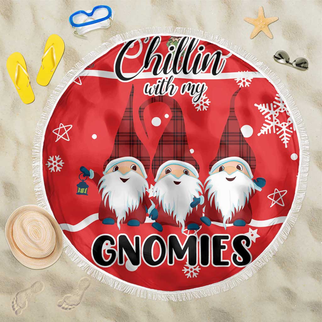 Chillin With My Gnomies Beach Blanket Merry Christmas - Wonder Print Shop