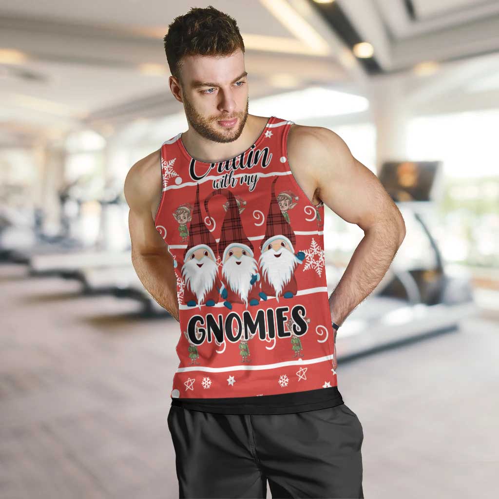 Chillin With My Gnomies Men Tank Top Merry Christmas - Wonder Print Shop