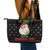 Guinea Pig Christmas Leather Tote Bag Be Jolly With Guinea Pig - Wonder Print Shop