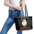 Guinea Pig Christmas Leather Tote Bag Be Jolly With Guinea Pig - Wonder Print Shop