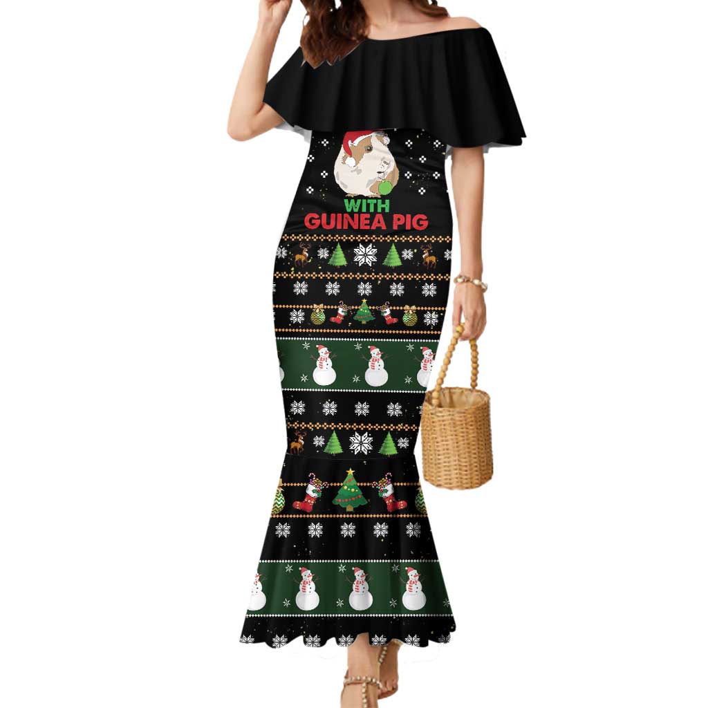 Guinea Pig Christmas Mermaid Dress Be Jolly With Guinea Pig - Wonder Print Shop