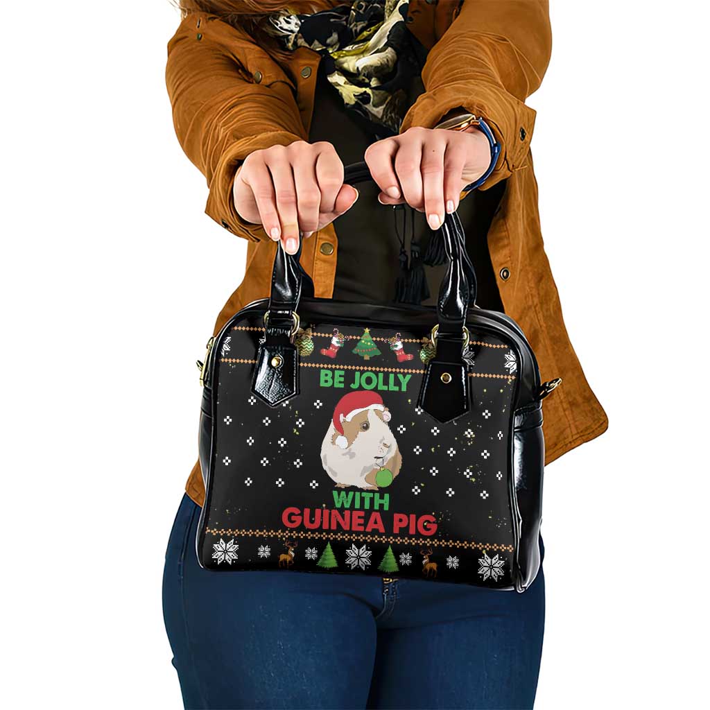 Guinea Pig Christmas Shoulder Handbag Be Jolly With Guinea Pig