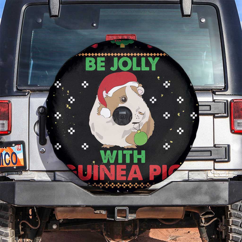 Guinea Pig Christmas Spare Tire Cover Be Jolly With Guinea Pig - Wonder Print Shop