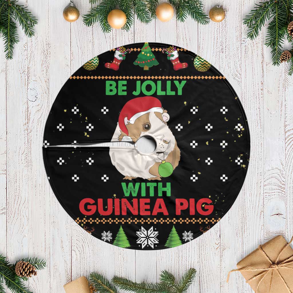 Guinea Pig Christmas Tree Skirt Be Jolly With Guinea Pig - Wonder Print Shop